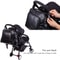Waterproof Black Diaper Bag Smooth Leather Large Capacity Nursing Changing Backpack For Newborn Bab 3