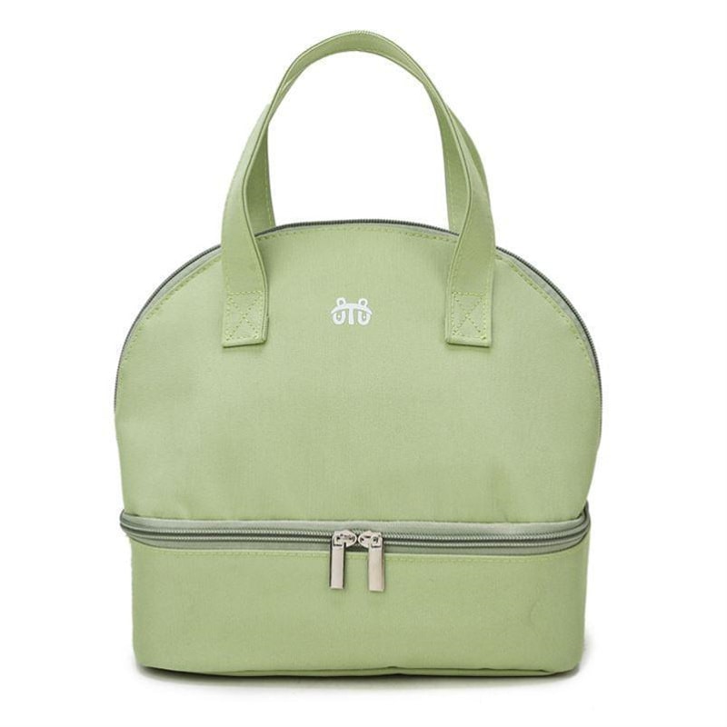 Fashion Insulation Double Layer Pack Solid Color Large Capacity Mommy Bag Travel Picnic Portable Fo 6