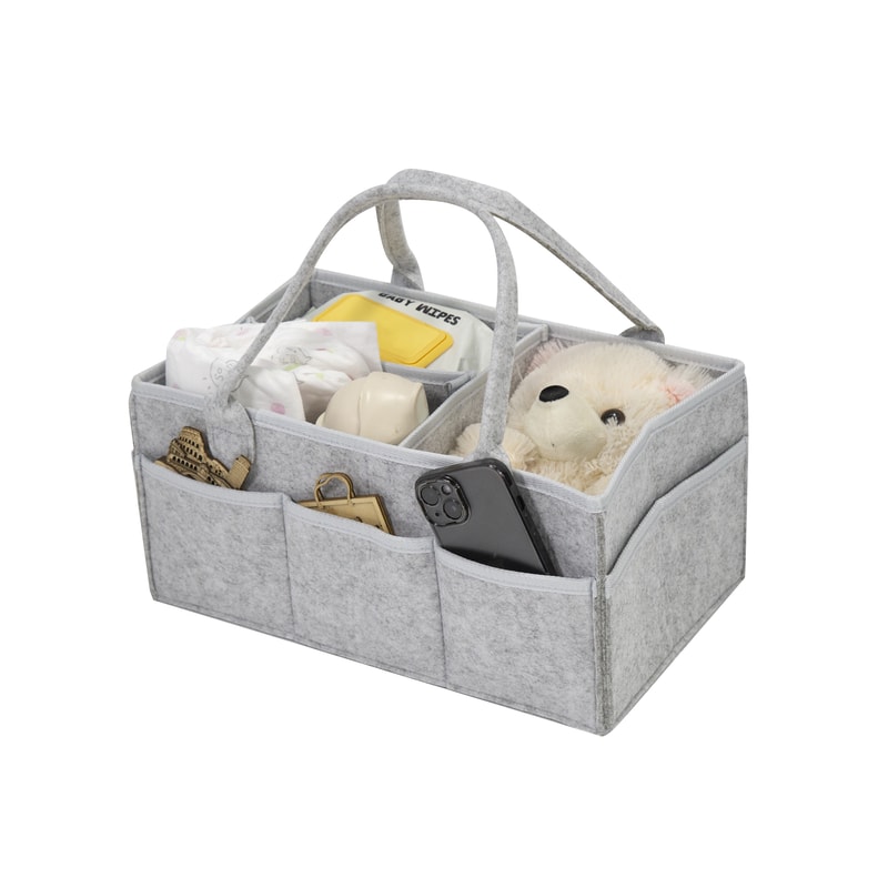 Baby Stroller Accessories Organizer Mommy Tote Bag Foldable Storage Baby Diaper Hanging Bags Thicke 2