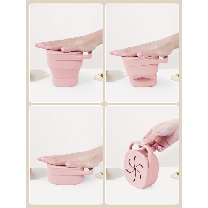 Baby Silicone Snack Cup, Portable Baby Snack Box, Soft Silicone Snack Box, Feeding Training, Baby Food Storage