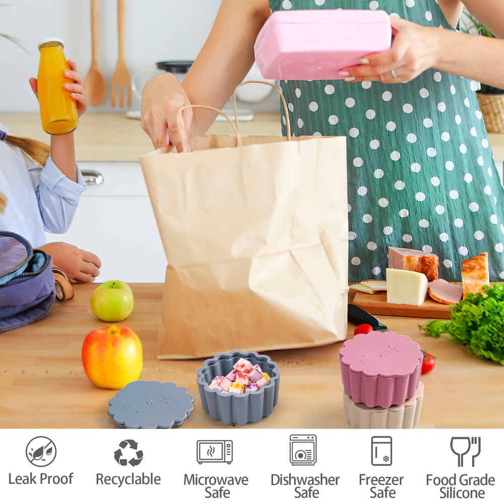 Baby Cartoon Silicone Shape Snack Cup Toddler Portable Food Storage Box Portable Snacks Container 1