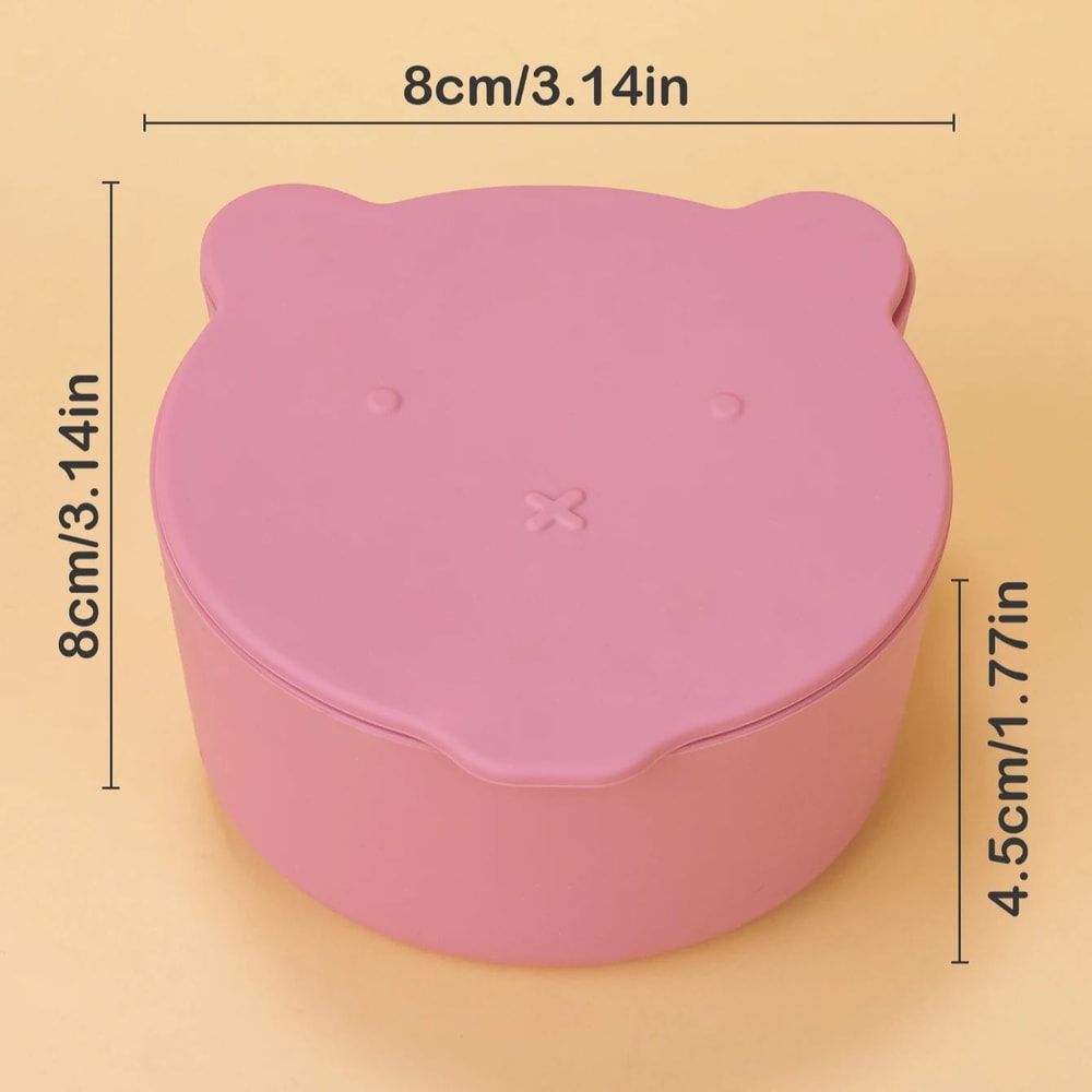 Baby Cartoon Silicone Shape Snack Cup Toddler Portable Food Storage Box Portable Snacks Container 4