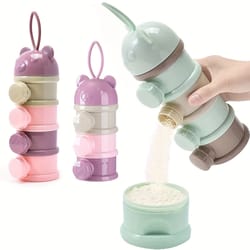 large capacity baby milk powder container with strap, portable snack box, stack able food storage box, baby formula