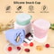 Baby Silicone Snack Cups for Toddlers, Spill Proof Collapsible Snack Containers, Portable Silicone Snack