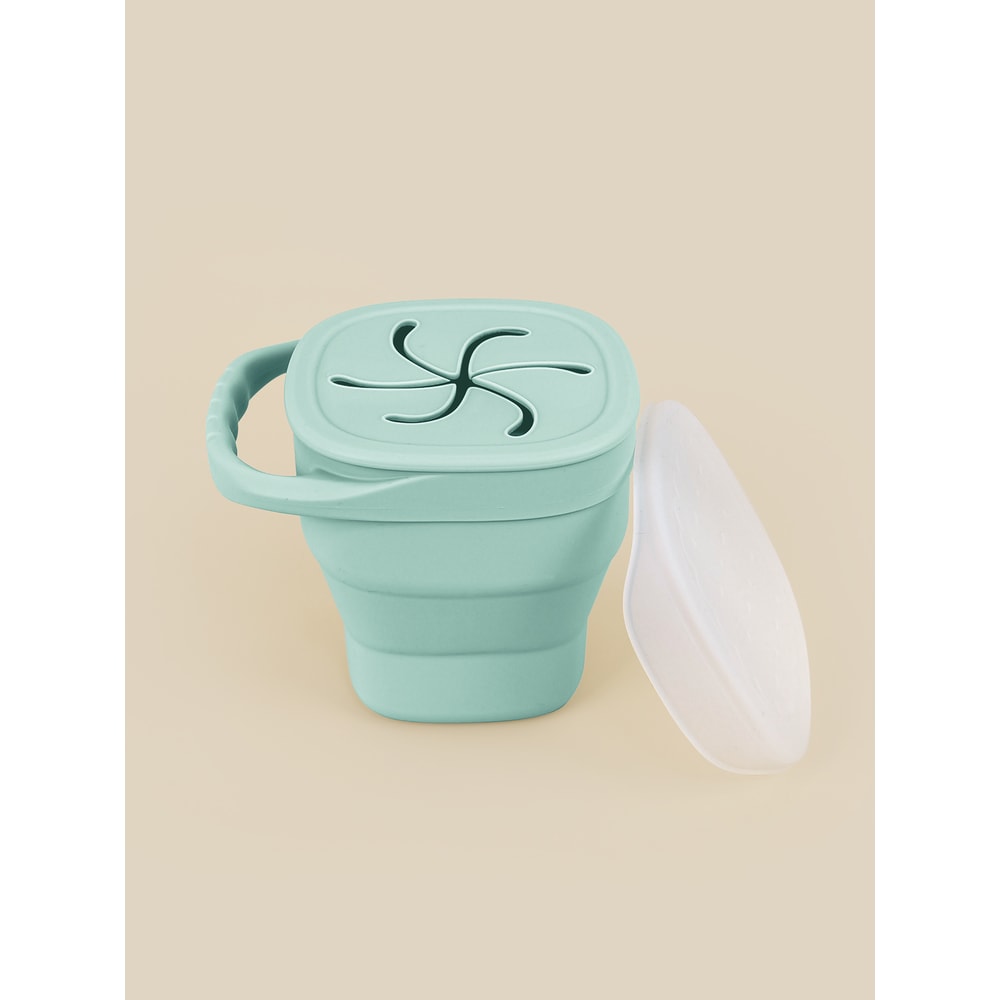 Baby Silicone Snack Cups for Toddlers, Spill Proof Collapsible Snack Containers, Portable Silicone Snack