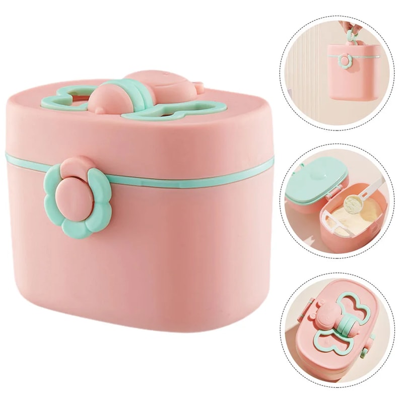 Bee Flower Milk Powder Box Portable Food Storage Container Baby Formula Dispenser Baby Storage Orga 0