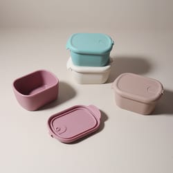 food grade silicone baby food storage container, leak-proof snack box, durable lunch box for kids
