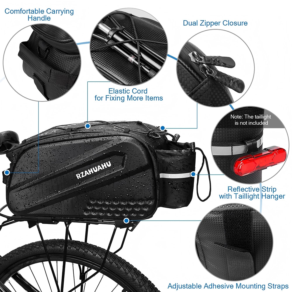 Large Capacity Bicycle Carrier Bag Fold Able Bike Bags Waterproof Rear Seat Basket Pannier Trunk Sa 3