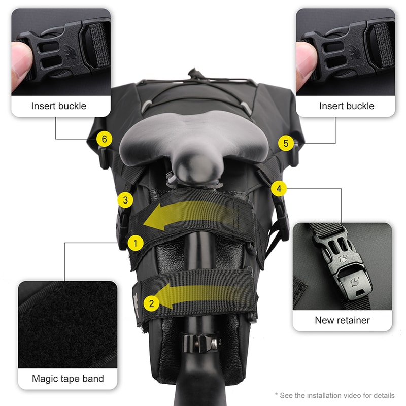 Bike Saddle Bag Waterproof Bicycle Reflective Tail Rear Bag Big Capacity Fold Able MTB Trunk Pannie 3