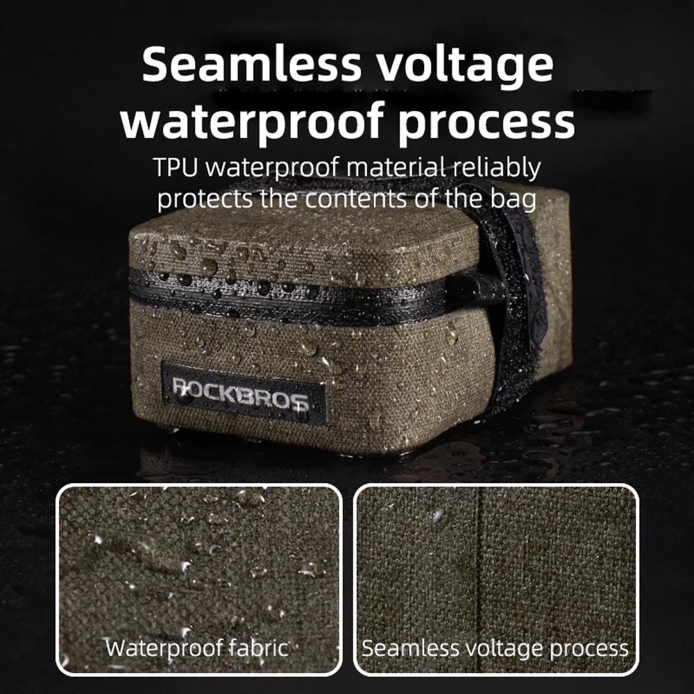 Bike Saddle Bag Waterproof MTB Road Bike Bag Portable Mini Tail Bag Lightweight Design For Easy Sto 2