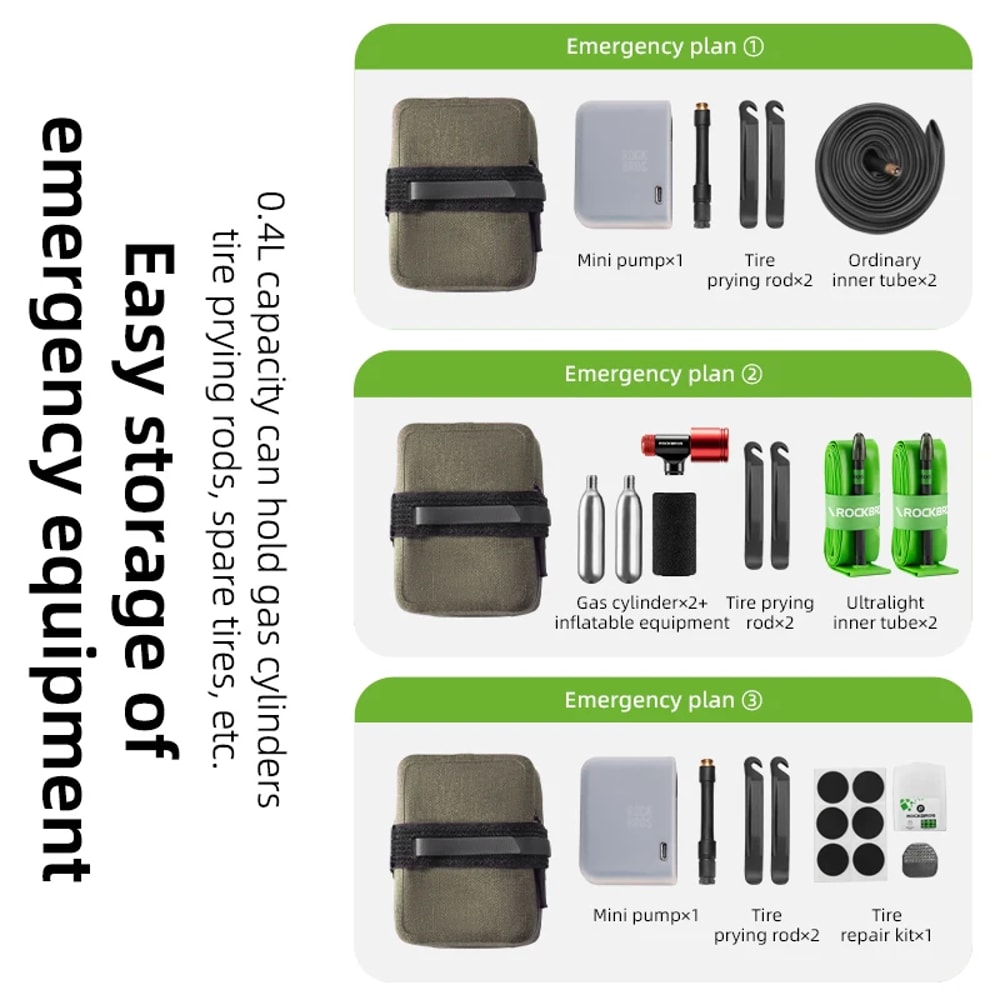 Bike Saddle Bag Waterproof MTB Road Bike Bag Portable Mini Tail Bag Lightweight Design For Easy Sto 3