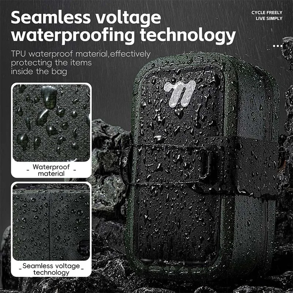 Bicycle Saddle Bag Waterproof WearResistant Mini Bike Accessory Rotating Lacing Buckle Seamless Des 2