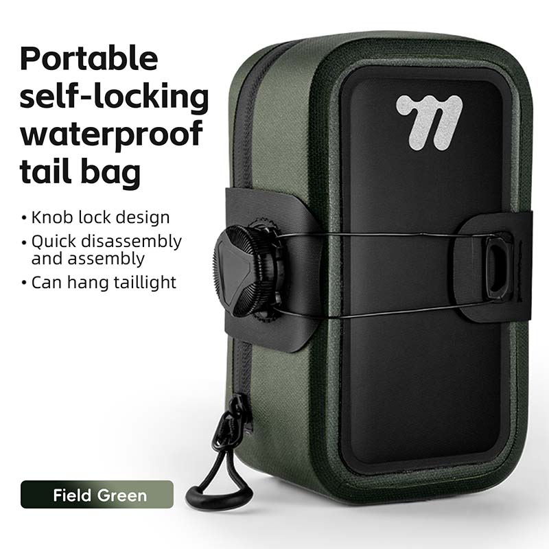 Bicycle Saddle Bag Waterproof WearResistant Mini Bike Accessory Rotating Lacing Buckle Seamless Des 6