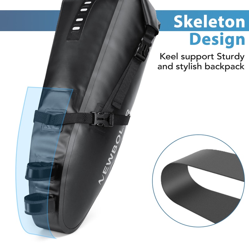 Waterproof Bicycle Bag Large Capacity Saddle Bag Foldable Tail Bag For Mountain Bike Road Luggage 3