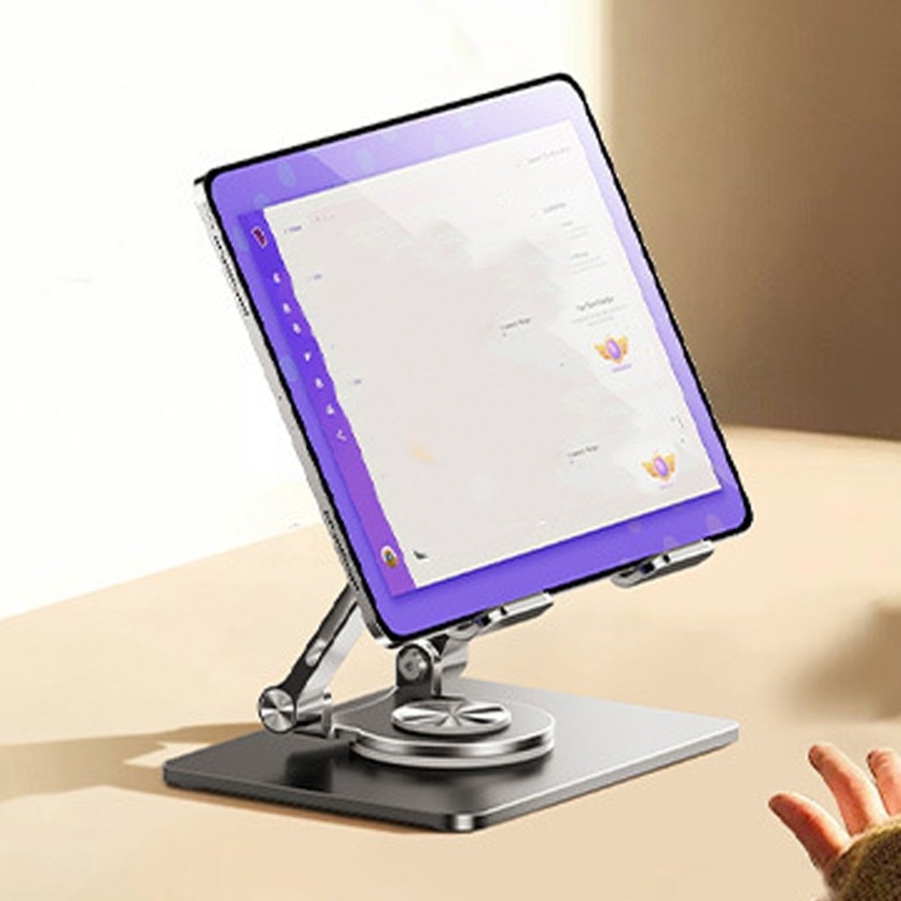 Rotation Tablet Stand Adjustable Tablet Holder AntiSlip Metal Bracket Fold Able Heat Dissipation 0