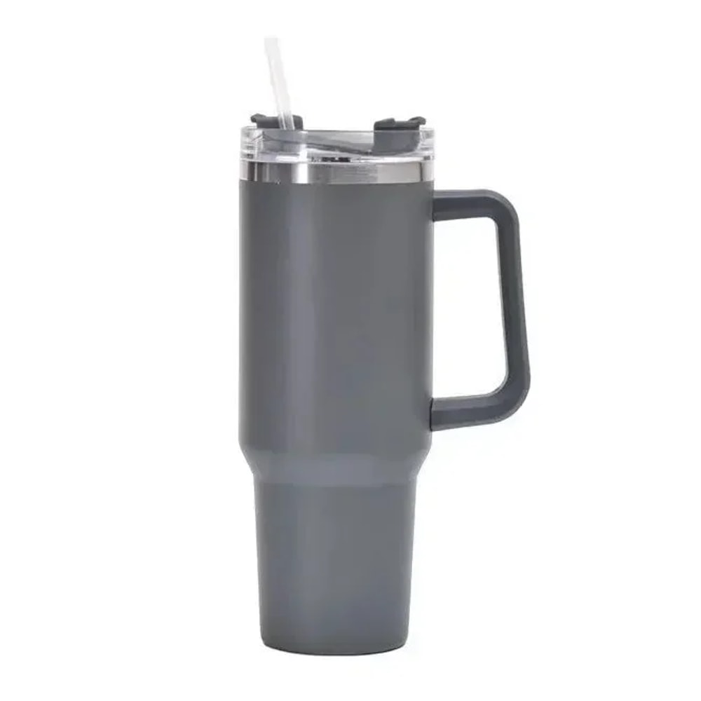 Insulated Tumbler With Handle And Straw Double Wall Thermal Iced Travel Mug Car And Outdoor Use 11