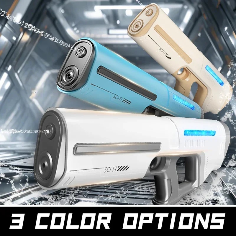 Summer Electric Water Guns, Automatic Water Suction Water Blasters, Powerful Squirt Outdoor Beach Toy Gift for Boys