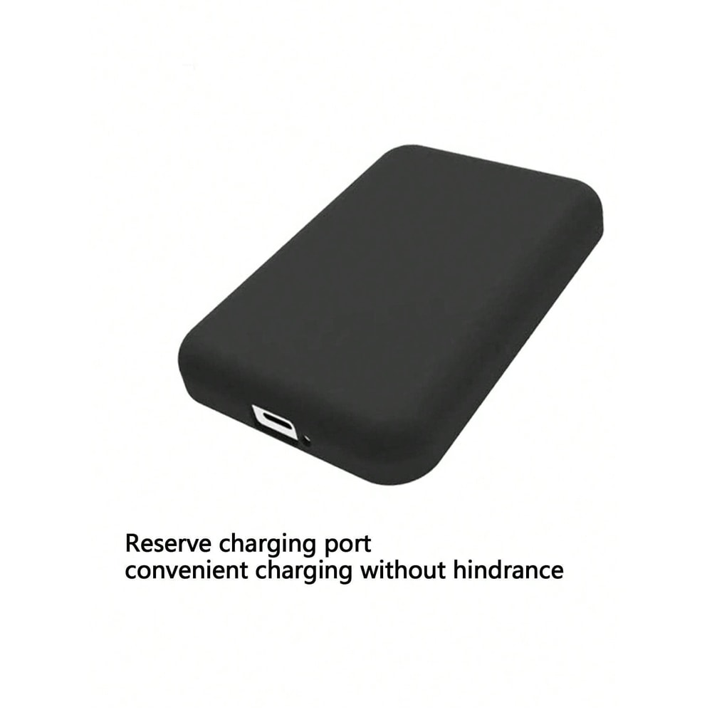 Black Charging Case Protector, Compatible with Apple's Original Mag Safe Wireless Power Bank, Durable Cover