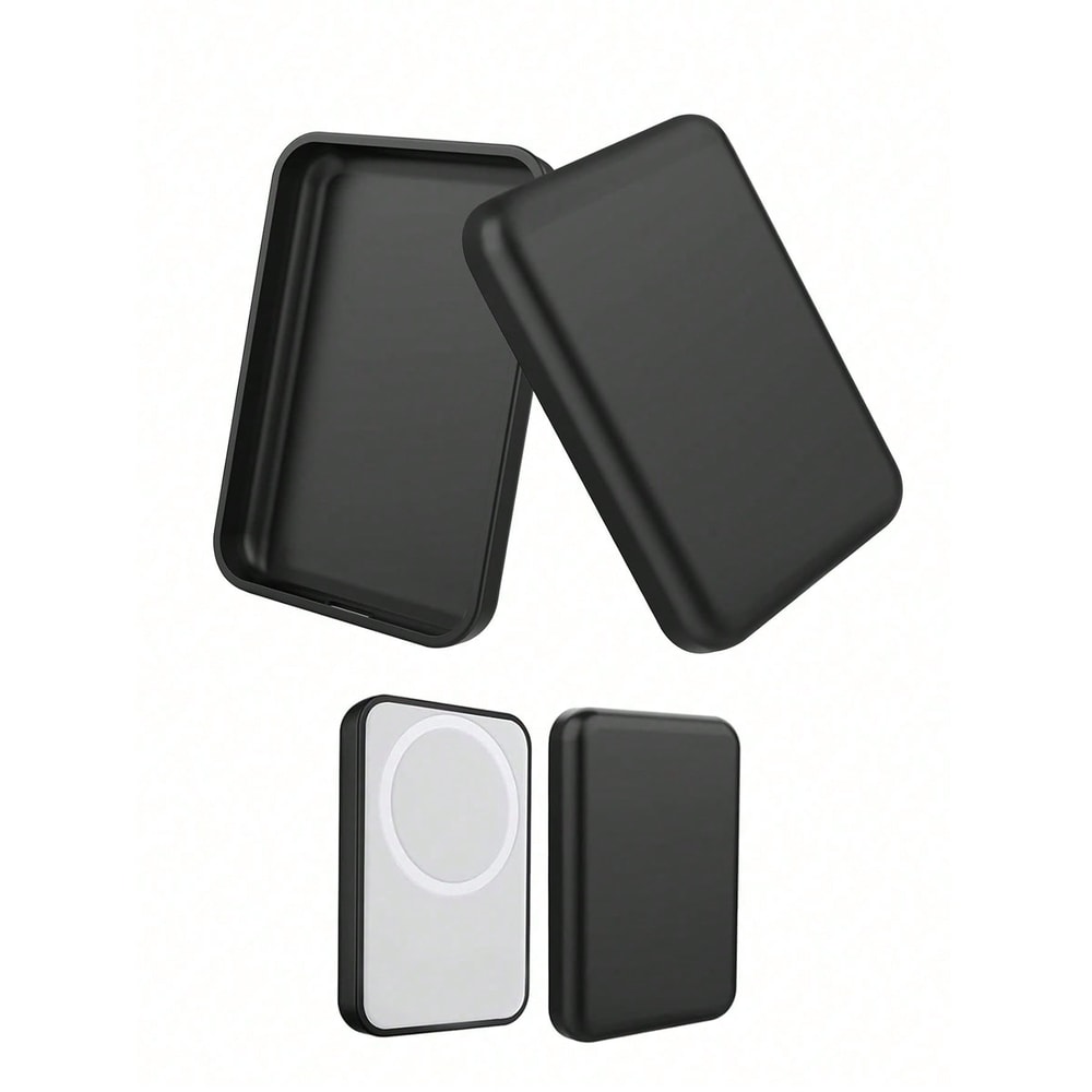 Black Charging Case Protector, Compatible with Apple's Original Mag Safe Wireless Power Bank, Durable Cover