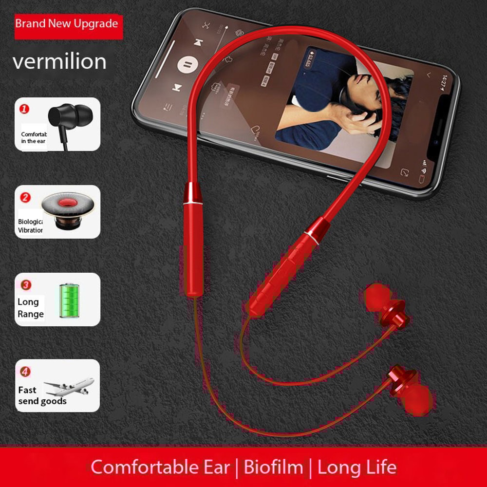 Neckband Wireless Sports Headset, Compatible With All Mobile Phones, Suitable For Students, Boys And Girls