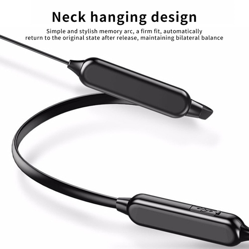 Wireless Bluetooth Headset, Neck Hanging Stereo, Noise Reduction, Universal In-Ear Sports Headset