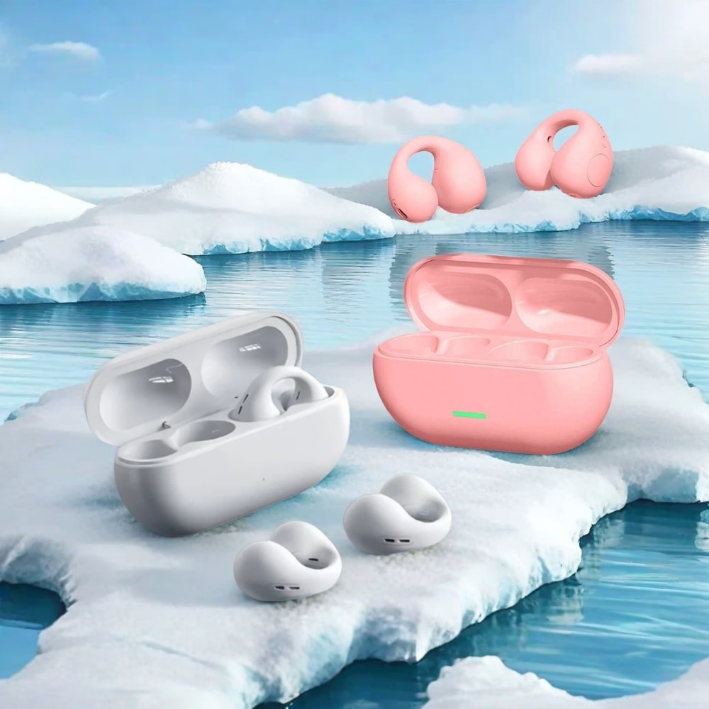 Fone Bluetooth Headset Wireless Air Conduction Headphones Clip Ear Music Noise Canceling HD Call Sp 1