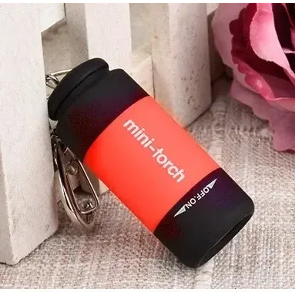 LED Micro Pocket Flashlight Portable USB Rechargeable Waterproof Key Chain Flashlight For Home 7
