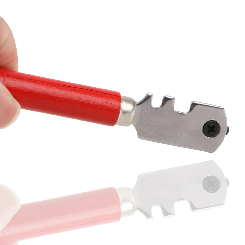 Professional Glass Tile Cutter, Window Craft Wooden Handle,, Diamond Tipped Portable Glass Cutter Tool