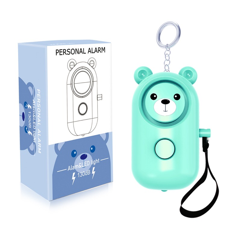 Bear Style Emergency Alarms Security Alarm Keychain Protective Devices Personal Siren Ring With LED 5