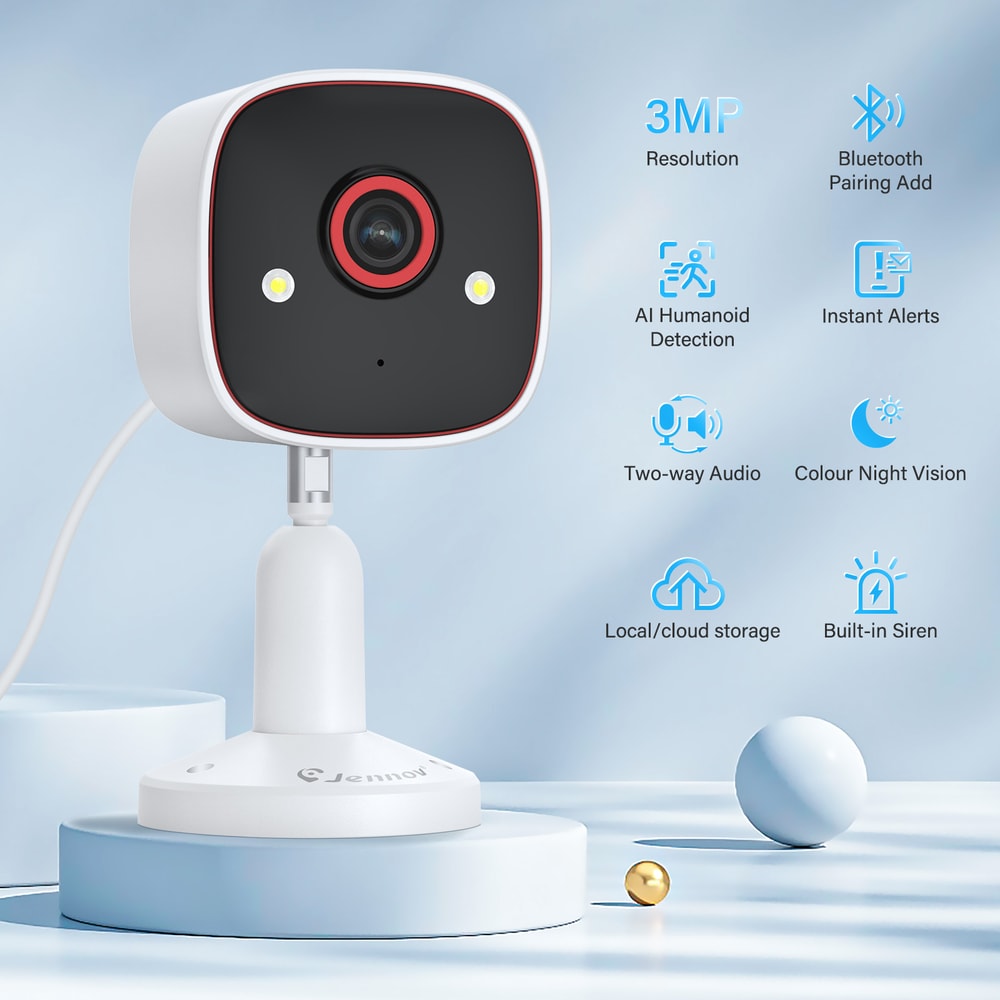 HD Wireless Security Camera, Outdoor/Indoor Use, WiFi, Color Night Vision, Waterproof, Pet Dog Cat Baby Monitor