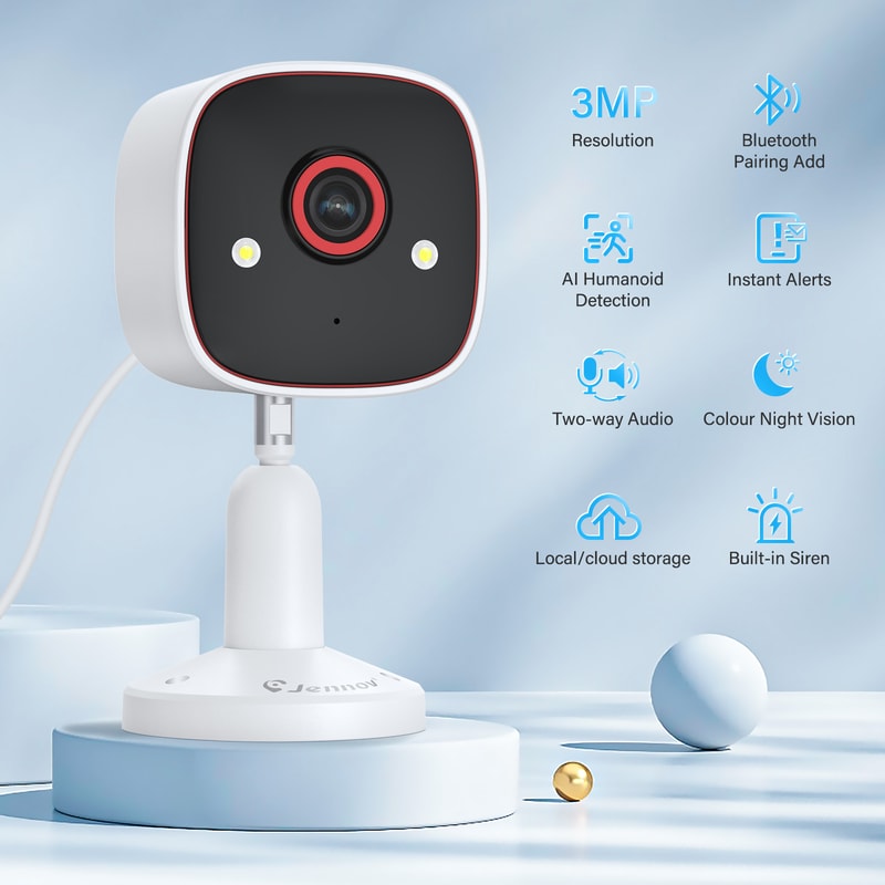 HD Wireless Security Camera, Outdoor/Indoor Use, WiFi, Color Night Vision, Waterproof, Pet Dog Cat Baby Monitor