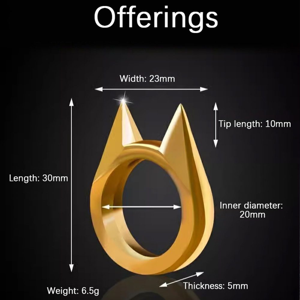 Outdoor Equipment Men Women Defend Yourself Finger Tiger Wolf Proof Weapon Trigger Finger Cat Earri 2