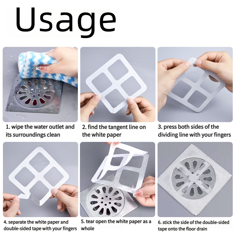 Floor Drain Sticker Insectproof Selfadhesive Bathroom Hair Filter Net Sewer Filter For Kitchen Anti 2
