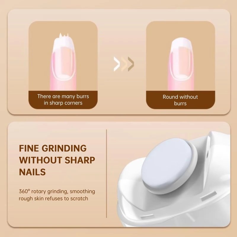 Electric Nail Clipper Cutter LED Light Automatic Nail Grinder Trimmer For Baby And Adult Mini Manic 3