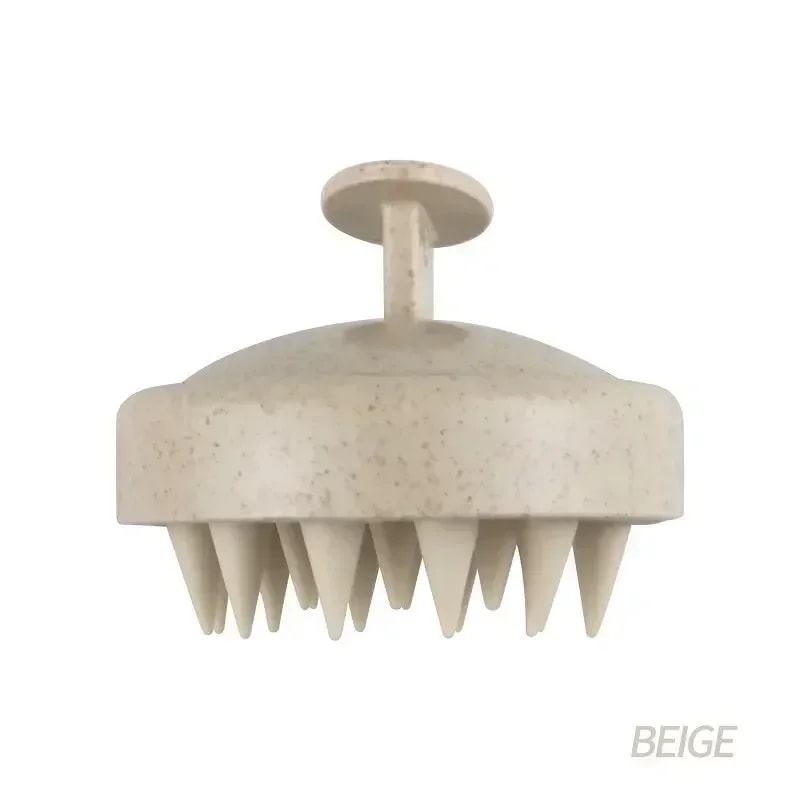 Silicone Hair Wash Brush Wheat Straw Hair Scalp Scratching Comb Silicone Head Brush Stop Itch Haird 5
