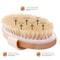 Exfoliating Wooden Body Massage Shower Brush, Natural Bristle Bath Brush for Soft Skin, SPA Wet Dry Body Care for Woman