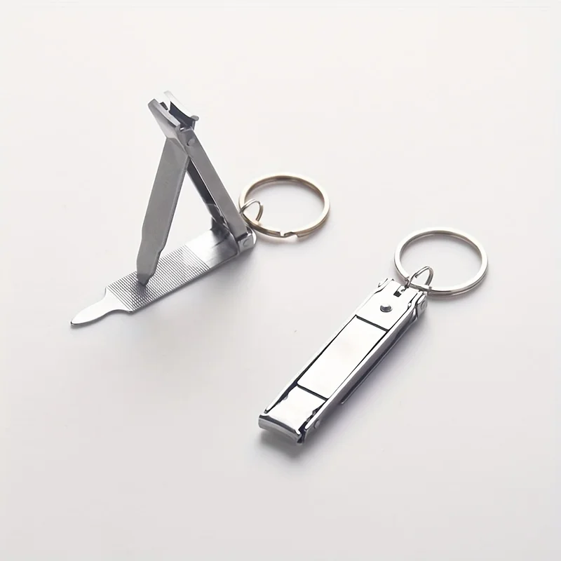 Fold able Ultra-Thin Portable Stainless Steel Nail Cutter, Trimmer Scissor Manicure Pedicure Tool, Fingernail Clipper