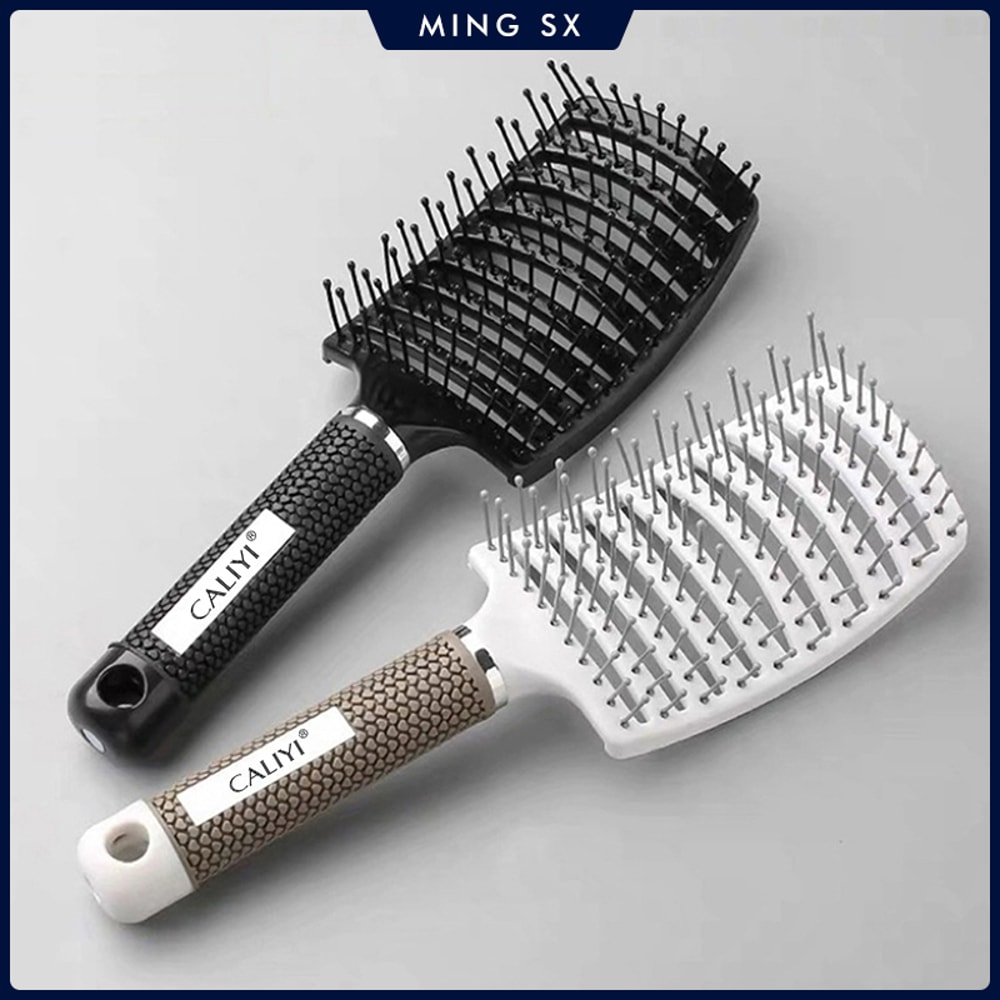 Hair Comb Brush Professional Curved Vented Brush For Faster Blow Drying Paddle Detangling Brush For 0