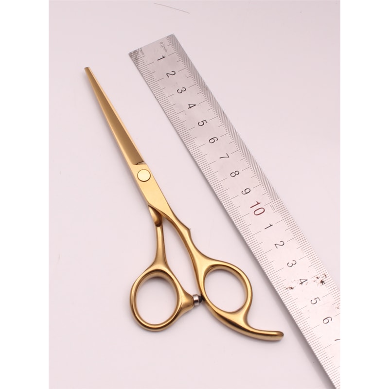 Professional Hair Scissors Barber Shop, Steel Gold Cutting Shears, Hair dresser Barber Tools