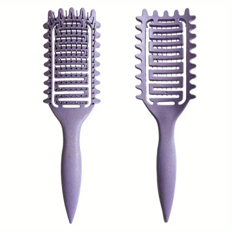 Curl Define Styling Brush Hollow Boar Bristle Detangling Hair Brush Tangled Hair Comb For Shaping 4