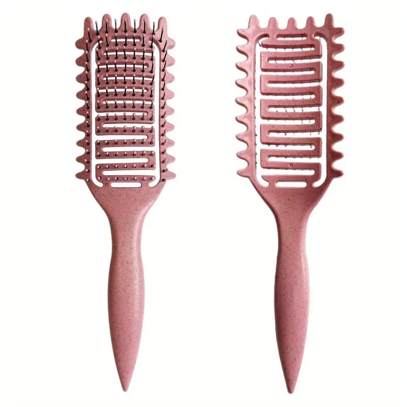 Curl Define Styling Brush Hollow Boar Bristle Detangling Hair Brush Tangled Hair Comb For Shaping 5