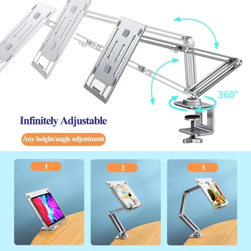 Easy Laptop Mount For Desk Adjustable Fold Able Laptop Stand Holder Rotating Laptop Arm Mount For N 5