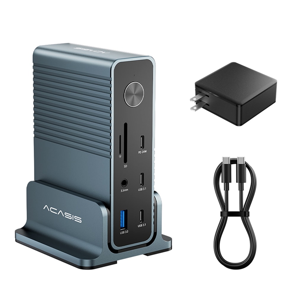 TypeC Dock Station 15 IN 1 Hub USBC To 2 HDMI 1 DP Triple Display Expansion 7