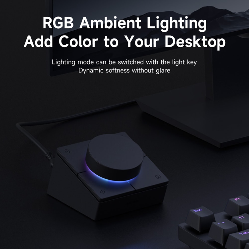 USB C Hub With Shortcut Buttons TypeC Docking Station Volume Adjustment Desktop Controller 5