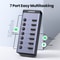 USB Splitter Power Adaptor, Individual Switch USB Ports Extender for PC Laptop