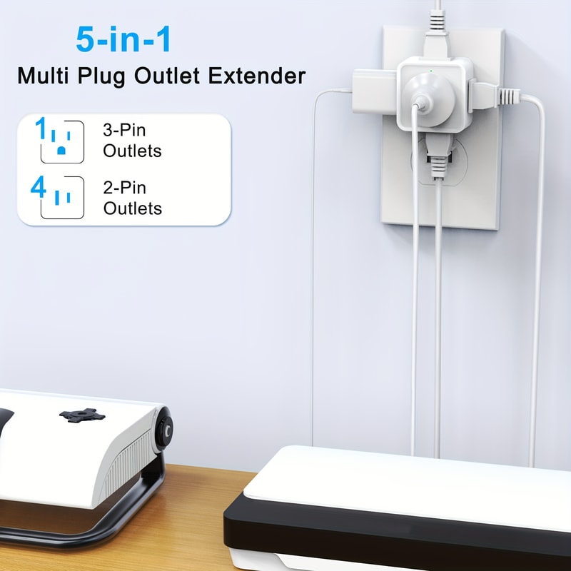 Multi Plug Outlet Extender Wall Outlet Expander Small Electrical Outlet Splitter For Travel Home Of 2