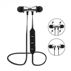 sports running bluetooth earphone, magnetic wireless headset, bass stereo headphones, with microphone for all phones