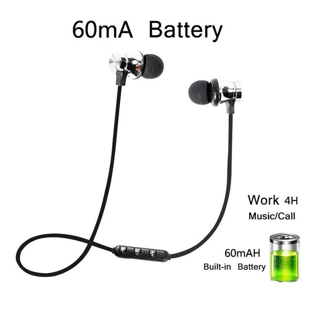Sports Running Bluetooth Earphone, Magnetic Wireless Headset, Bass Stereo Headphones, with Microphone for All Phones
