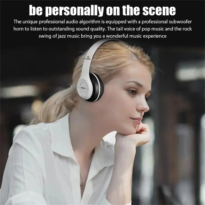 P47 Wireless Headphones Bluetooth 50 Earphones Foldable HIFI Stereo Bass For Music Gaming Kid Girl 5