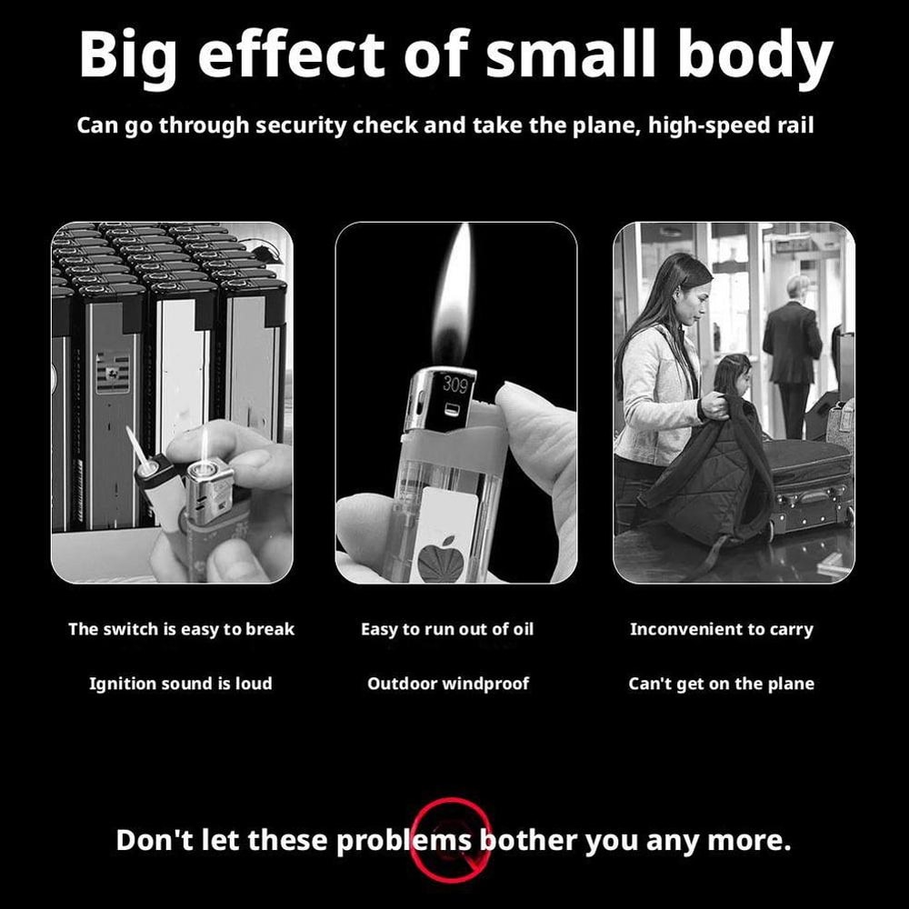 Practical Mini Type C Cigarette Lighter, No Flame, Compact, Electric, Easy Storage, Perfect for Air Travel & Outdoor Use